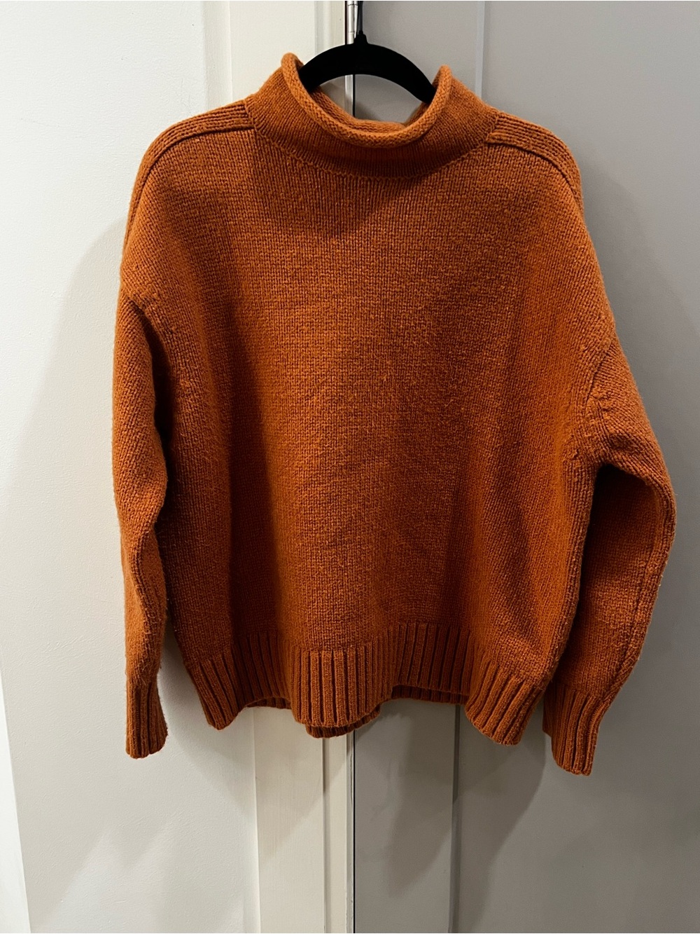 Cozy Rust Mock Neck Women’s Sweater